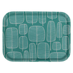 MissPrint Trees Tray Aqua/White